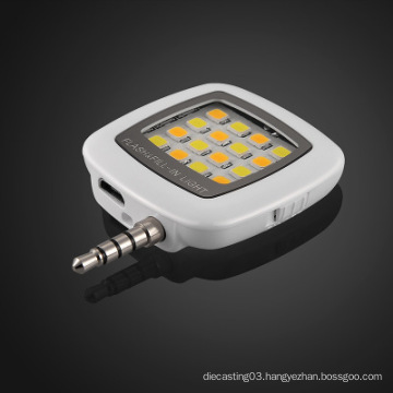 Portable multi-functional mini size built-in 16 LED bulbs led flash light for mobile phone